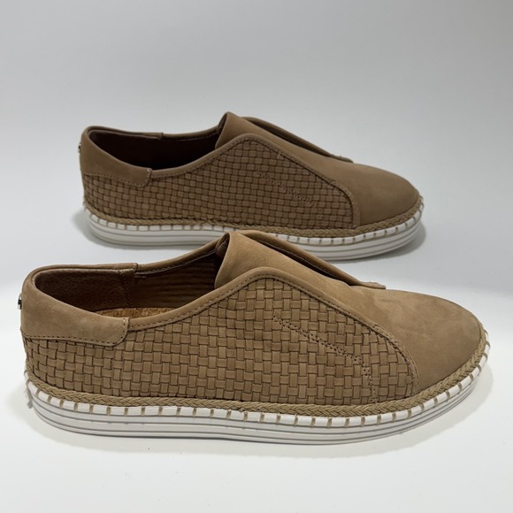 J Slides Kayla Woven Tan Slip On Platform Sneakers Woman Size 8M - Picture 6 of 8